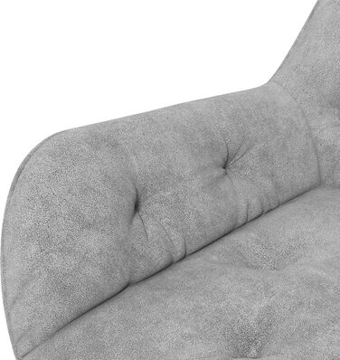 Поворотне крісло Vinsetto Регульоване по висоті ергономічне робоче крісло з оксамитовим виглядом світло-сірого кольору для вітальні та офісу