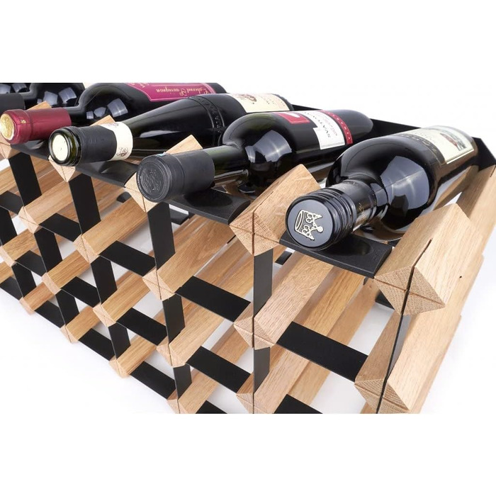 Стильна полиця для вина RAXI™ Show Premium з дуба на 2 пляшки, розкішний дизайн