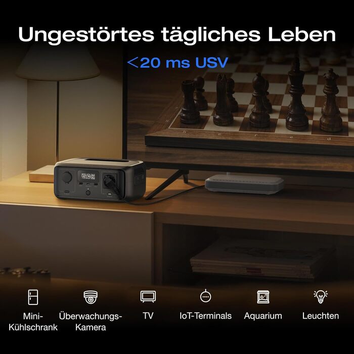 Портативна електростанція EcoFlow RIVER 3, 245 Wh, LFP акумулятор, до 600 Вт, 2x час роботи з GaN, <20 мс UPS, сонячний генератор для кемпінгу та подорожей (відновлений)