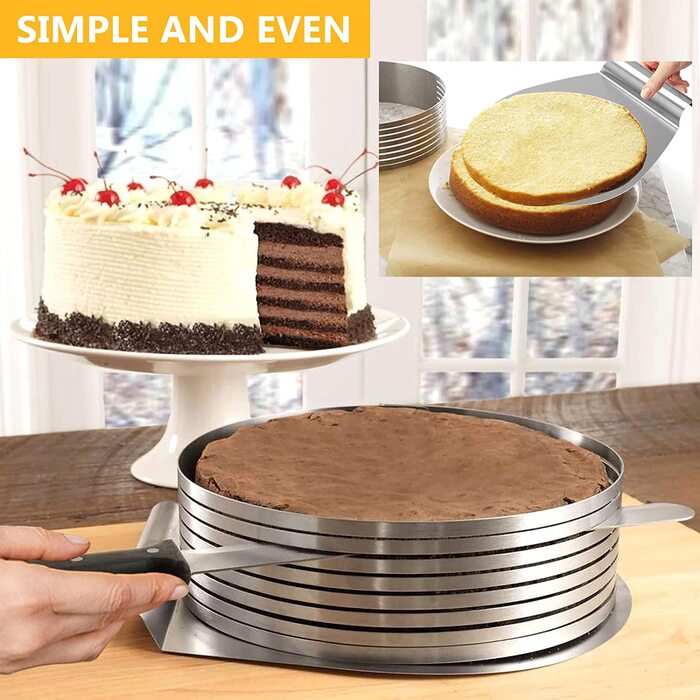 Набір для тортів вагою 4 шт., кільце для торта діаметром 23-30 см, Аксесуари для тортів з нержавіючої сталі, Набір для тортів