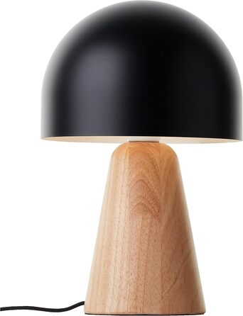 Настільна лампа Lightbox Mushroom, травертин, 31см, E14, Чорний/Натуральний