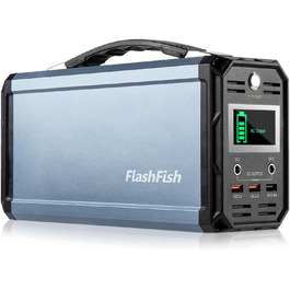 Електростанція FF FLASHFISH 300 Вт із сонячною панеллю 100 Вт/18 В, 222 Втгод, 60000 мАг, розетка, аварійне живлення (G300)