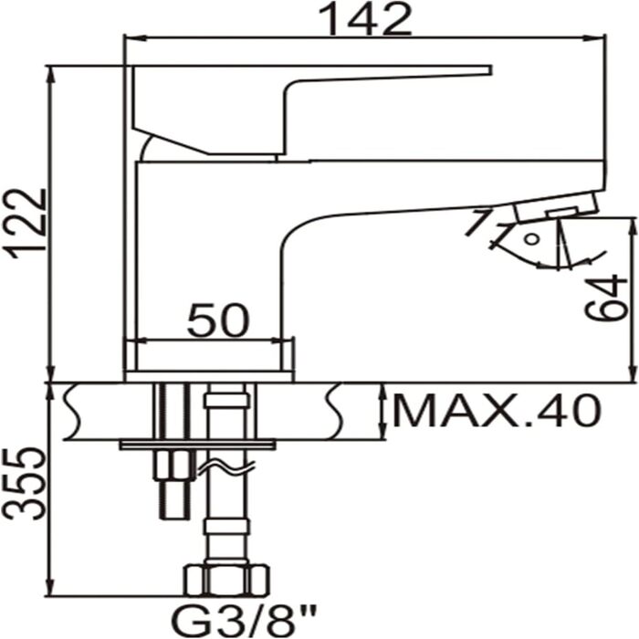 Змішувач для ванної кімнати Ibergrif M11057 – одноlever, хром, з функцією економії води, анти-відбиток, проста установка, холодний старт