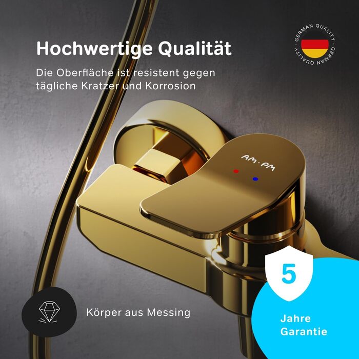 Змішувач для ванни AM.PM X-Joy чорного матового кольору з виливом, одноручний, для ванни та душу, FXA10022