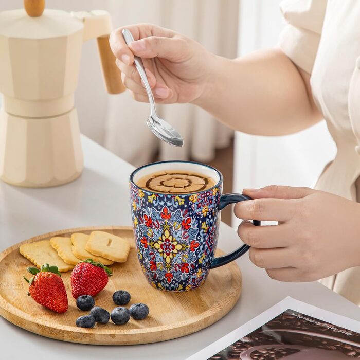 Набір кавових чашок Vancasso 6 шт. SIMI, 360 мл, порцеляна, чайний сервіз на 6 осіб