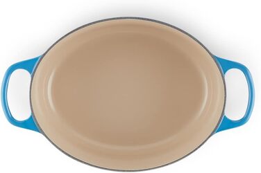 Le Creuset Signature Чавунна сковорода-жаровня з кришкою, овальна, 7,5 л, для всіх типів плит (включно з індукцією), колір: вишневий