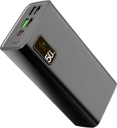 Вт і USB C PD20W, 2 входи, 5 виходів для мобільного телефону, камери, планшета, 50000mAh, QC3.0 22,5