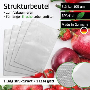 Вакууматор CASO VC10 для продуктів харчування, пристрій для вакуумування з 10 пакетами, ширина шва 30 см