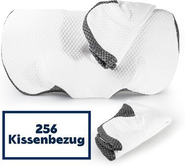 Ортопедична подушка для шиї IDEA з Memory Foam для сну на боці, спині та животі. Ергономічна подушка для шиї з ефектом пам'яті (62 x 34.5 x 12/8 см)