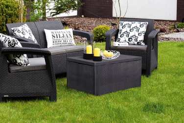 Комплект садових меблів Keter з пластику, сірий, 4 предмети