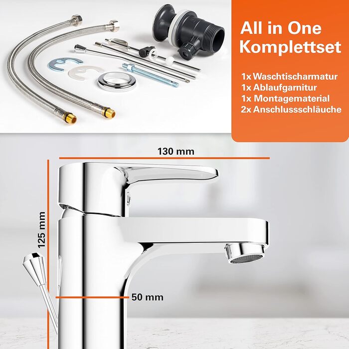 Змішувач для ванни EISL CLAUDIO з виливом та душем, хром, одноlever, NI023CALCR