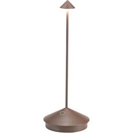 Zafferano Pina - Бездротова LED-лампа для дому та саду з торшетом Corten, сенсорне керування, димер, 2200-3000K, 29 см