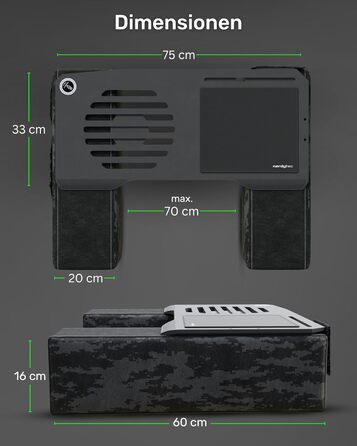 Couchmaster CYBOT: ергономічний столик для ноутбука на диван, софу та ліжко. Широкий столик для ноутбука та бездротових аксесуарів