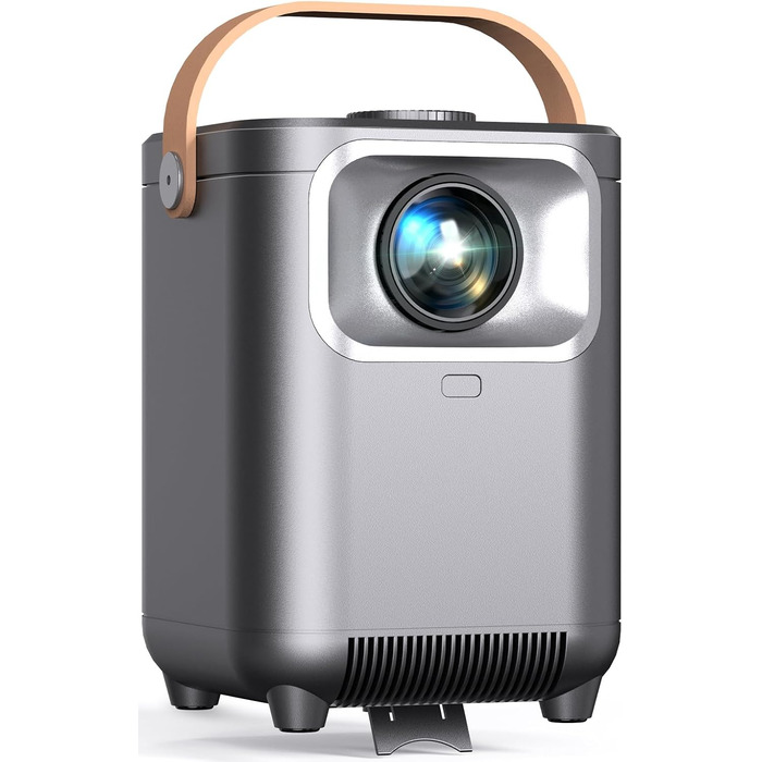 Beamer проєктор електричний 4K Full HD 1080p з автотрапецеїдною корекцією, WiFi 6, BT5.2, 50% зум, портативний для домашнього кінотеатру/відпочинку на природі, сумісний з ТВ приставкою/ноутбуком/смартфоном