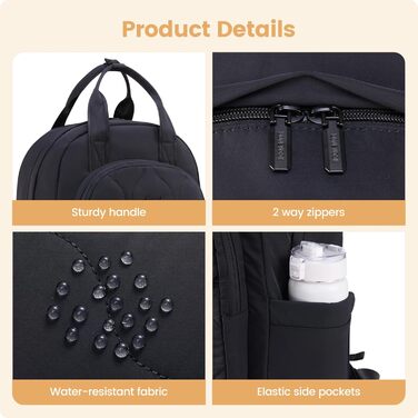 LOVEVOOK Рюкзак для жінок, рюкзак для ноутбука, шкільний рюкзак для підлітків, легкий рюкзак з м'якою підкладкою, велика робоча сумка для навчання, рюкзак на день, елегантний для університету та подорожей (B-глибокий чорний, 15.6 дюймів)