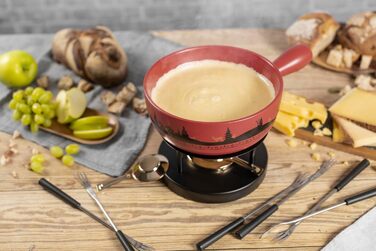 Набір для фондю KUHN RIKON Winterwonderland, Ø 23 см, 2.6 л, на 4-6 осіб, з 6 виделок, речау та пальниковою лампою