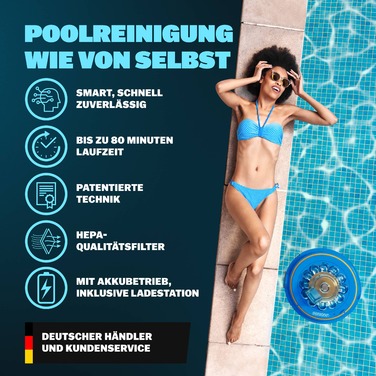 Робот для басейну Poolboy600 Blue Wireless