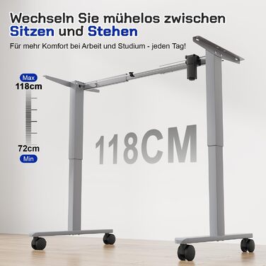 Столешниця JUMMICO для столу з регулюванням висоти, з потужними моторами, 3-ох пам'ять, для сидіння та стояння (білий), 100 x 160 см