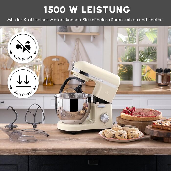 Кухонний комбайн Karaca Mastermaid Chef Pro: міксер, подрібнювач, 1500W, 5 л, Soft Cream