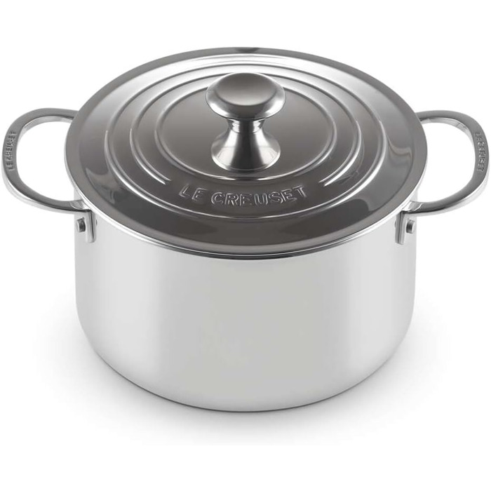 Сковорода LE CREUSET з антипригарним покриттям, 24 см, нержавіюча сталь 3-шарова, набір 4 шт.