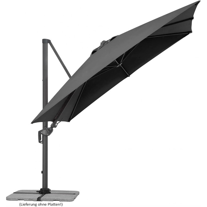 Парасолька садова Schneider RHODOS TWIST, 300 x 300 см, антрацит