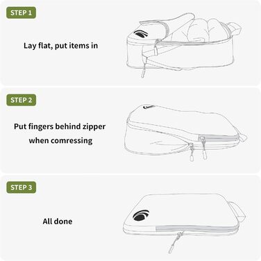 Набір компресійних органайзерів для одягу Cipway для подорожей, ультралегкі пакувальні куби для валізи та рюкзака, 6 шт, зелений
