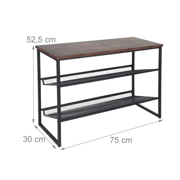 Стелаж для взуття Relaxdays металевий 75x30x52 см
