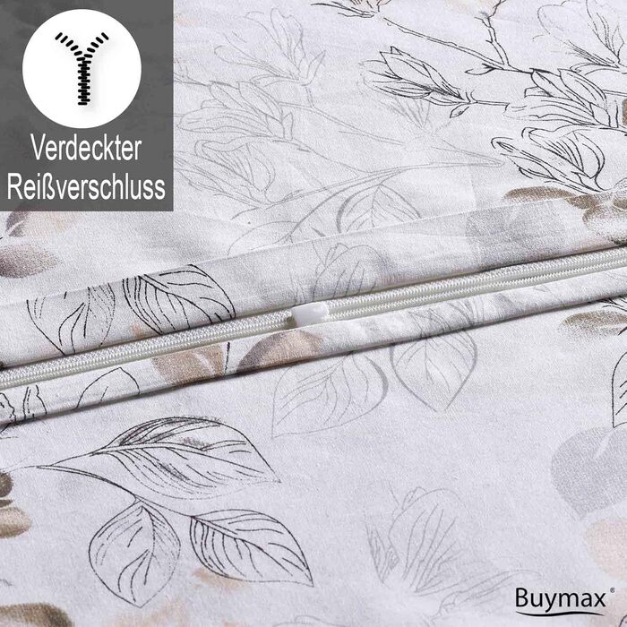 Комплект постільної білизни Buymax® 200x220 з 100% бавовни (3-х частинний): простирадло, наволочки 80x80 см, ковдра 200x220 см. Сертифікат ÖKO-TEX