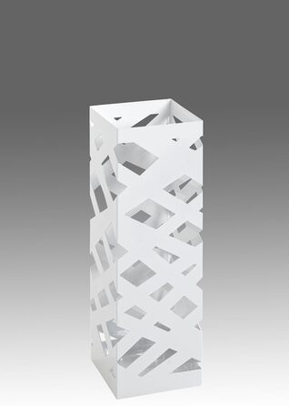 Підставка для парасольки HAKU Möbel, білий метал, 16x48x16 см, сучасний стиль
