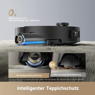 Робот-пилосос Dreame Aqua10 Roller: потужність 30000Pa, самоочищення, автоматичне випорожнення, керування голосом, чорний