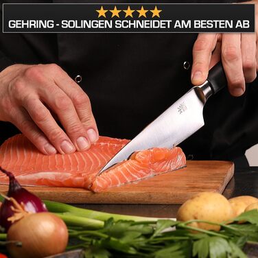 Набір кухонних ножів Gehrig Solingen Home, 6 предметів, з бруском, Made in Germany