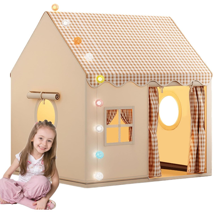 Дитячий намет-хатинка для гри в приміщенні, хакі. Міцний намет для дітей, ідеальний для ігор вдома