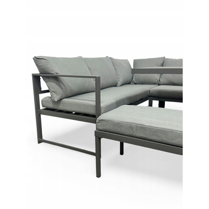 Комплект садових меблів sOTEGRANDE з металу, сірий, 5 предметів, MTG Trade Group