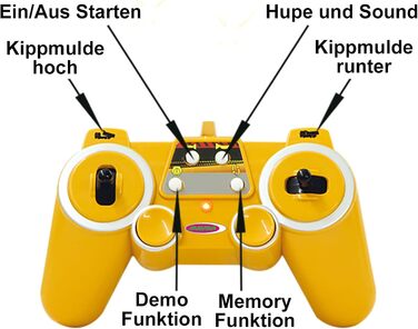 Екскаватор-самоскид JAMARA Mercedes-Benz Arocs 2.4 GHz з дистанційним керуванням, звук двигуна, світлодіоди, повний привід