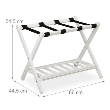 Підставка для валіз Relaxdays, складна з двома полицями