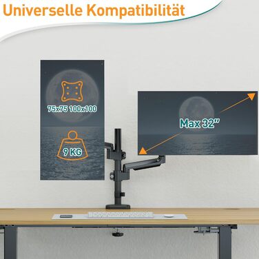 Підставка для монітора ELIVED EV6032: 2 монітори, 13-32