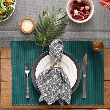 Набір тканинних серветок DII Basic Everyday Gerippte, 6 шт., 33 x 48 см, 100% бавовна, блакитний