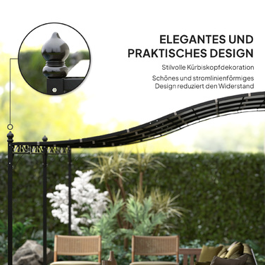 Альтанка Outsunny Extension Pergola з дахом, водовідштовхувальний навіс для альтанки, окремо стояча садова альтанка Патіо Навіс для альтанки Захист від сонця для саду патіо приблизно 3x5x2,5 м Темно-сірий | Аосом