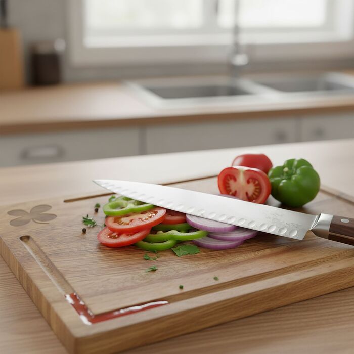 Набір дерев'яних обробних дощок Relaxdays (3 шт.) зі стійкою