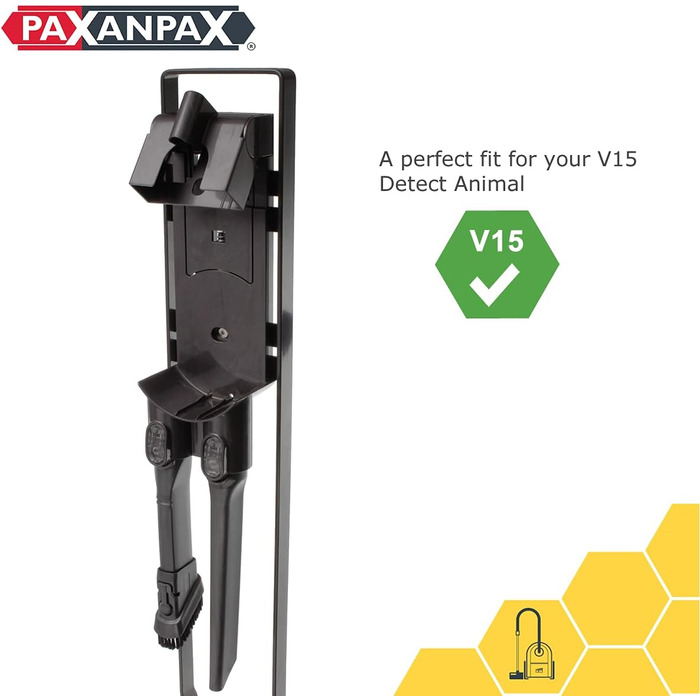 Підставка для акумуляторного пилососа Paxanpax PFC76418 для Dyson V15, окремо стояча, темно-сірий