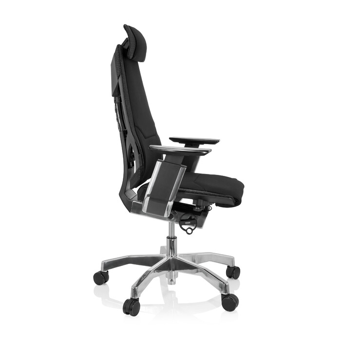 Офісне крісло / обертове крісло GENIDIA PRO тканина чорний hjh OFFICE