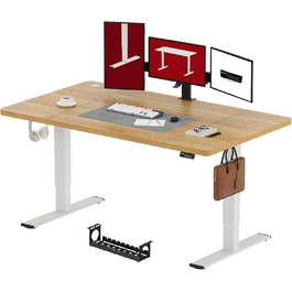 Електричний регульований стіл Sanodesk 180x80 см з пам'яттю, для офісу та дому (Акорн)