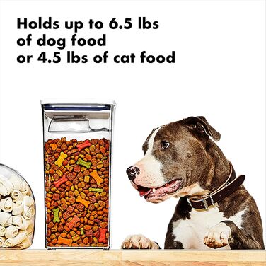 OXO Good Grips Pet POP Контейнер для корму тварин – 4,2 л з лопаткою | Ідеально для собак до 1,8 кг або котів до 1,6 кг | Герметичний, BPA-free