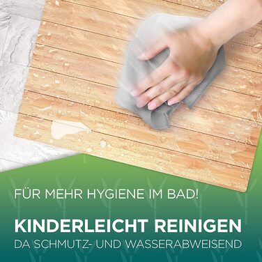 Зелений та сучасний бамбуковий нековзний килимок для ванної кімнати 80x50 / бамбуковий килимок для ванної кімнати ванна кімната / дерев'яний килимок для душу гігієнічний / дерев'яний килимок для підлоги / бамбуковий килимок як килимок для ванної / туалетн
