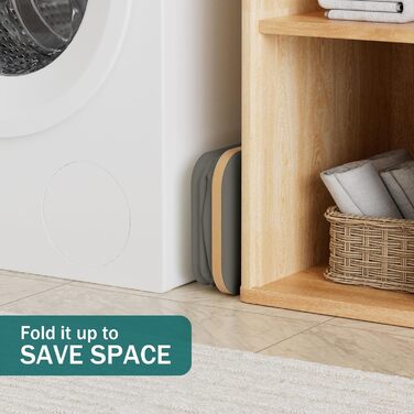 Кошик для білизни Youdenova з кришкою, 48л, вузький, з мішком для білизни, сортувальник, бамбук, білий