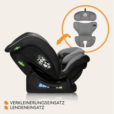 Автокрісло Lionelo AART для дітей 40-150 см, R129 (I-SIZE), сірий колір, регулювання спинки та підголівника