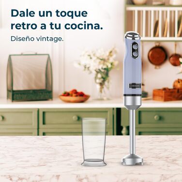 Міксер ручний Cecotec Retro Power RetroBlue 1200MAX, 1200 Вт, 0.5л, ретро-дизайн