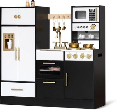 Дерев'яна іграшкова кухня для дітей – інтерактивний набір з 12 аксесуарами, від 3 років