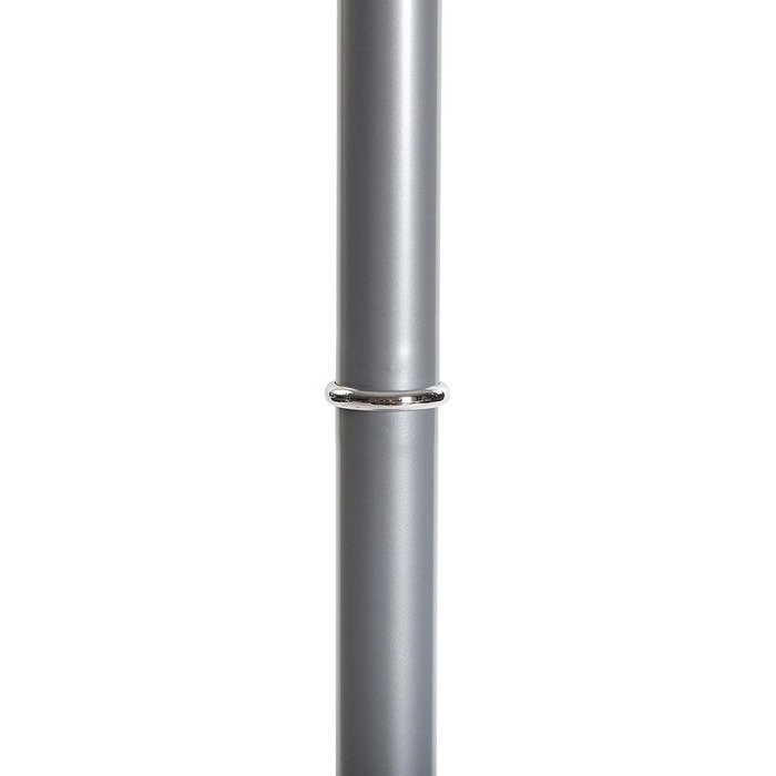 Верса Мальме Мінімалістична вішалка для одягу в передпокій, з 9 гачками для одягу або сумок, розміри (ВxШxГ) 171 x 28 x 28 см, метал та дерево, колір: сірий