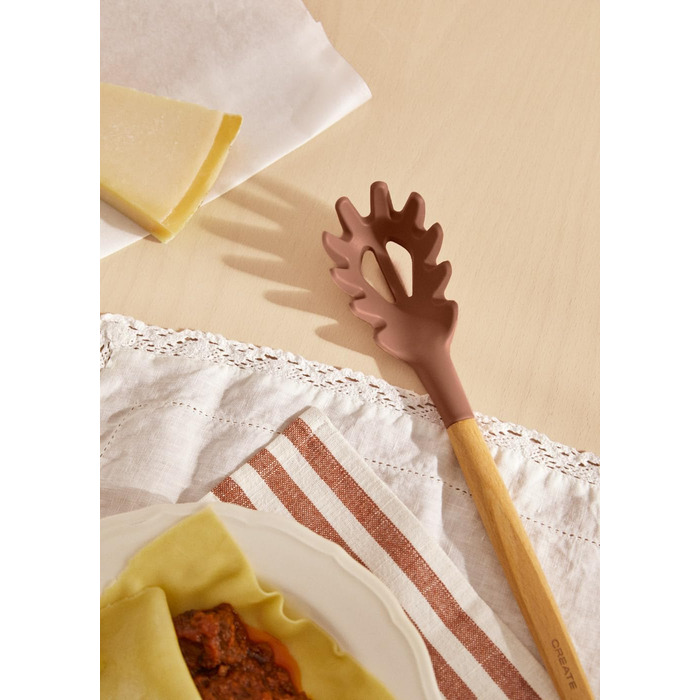 Набір кухонних аксесуарів 11 предметів, кремово-білий, силікон та бука, BPA-free, стійкий до 230°C